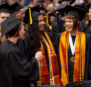 Honors students at commencement